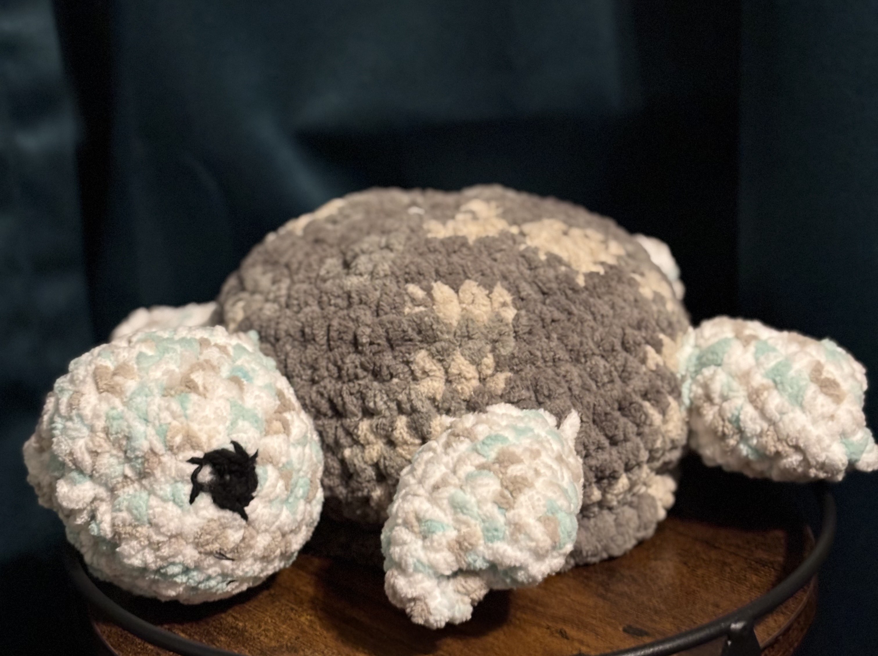 Crocheted Large Turtle Plushie